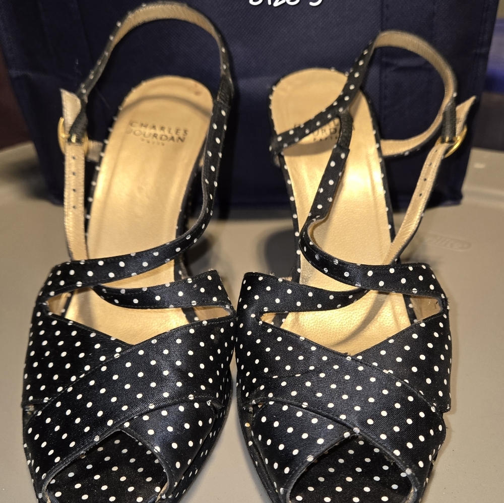 Charles Jourdan Polka Dot shoes